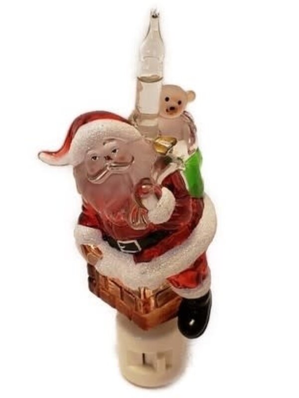 Santa in Chimney Bubble Nighlight 7"