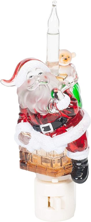 Santa in Chimney Bubble Nighlight 7"
