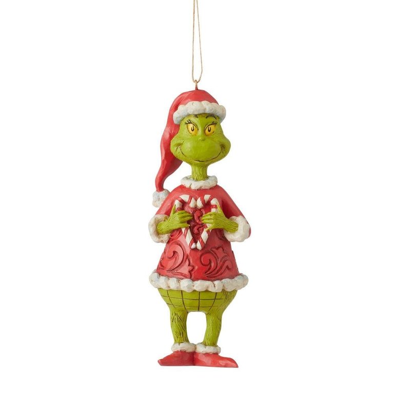 Ornement Grinch holding candy cane - Jim Shore