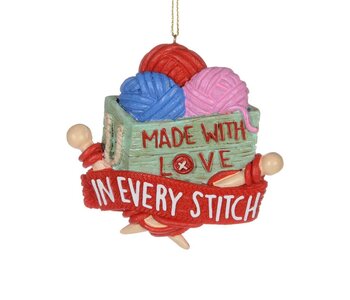 Ornement Made with Love in Every Stitch