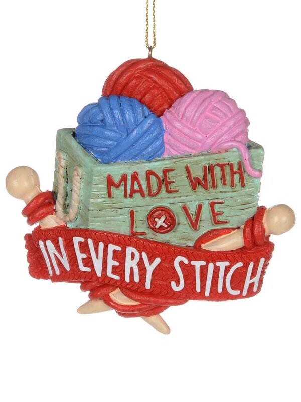 Ornement Made with Love in Every Stitch