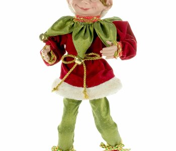 Jester Elf  Red/Green 16"