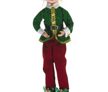 Festive Elf Green/Red 19"