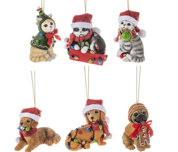 Ornement Naughty Pets ass.6