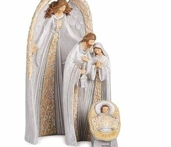 Nesting Angel with Holy Family Ange 9.5" Set of 3