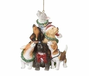 Ornement Sapin de Chiens Hurlants 4.5"