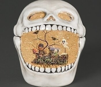 Crâne 7.25" Tourbillon Illuminé avec Train Del USB