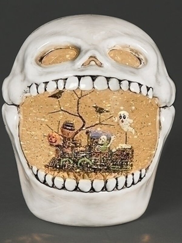 Crâne 7.25" Tourbillon Illuminé avec Train Del USB