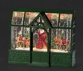 Serre Tourbillon Père Noël et ses rennes 8" Del USB