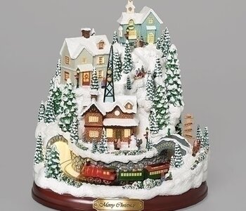 Village avec Train Rotatif Musicale