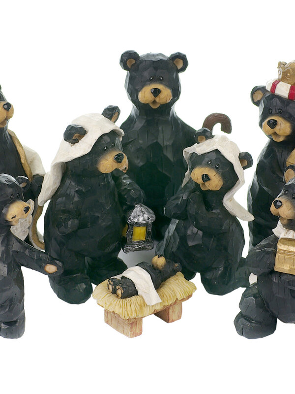 S/8 5"  BLACK BEAR NATIVITY