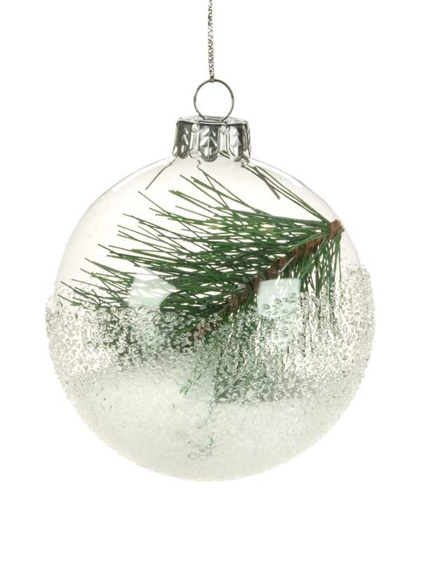 Christmas Traditions Boule en verre clair 8cm