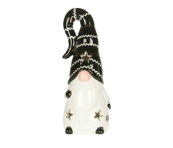 Gnome DEL 9.5" noir/blanc