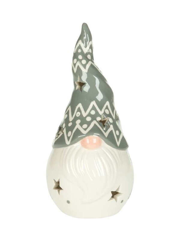 Christmas Traditions Gnome DEL blanc/gris 7"
