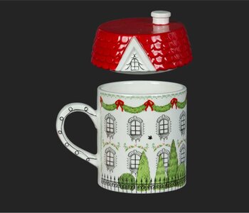 Tasse Maison avec couvert 5"