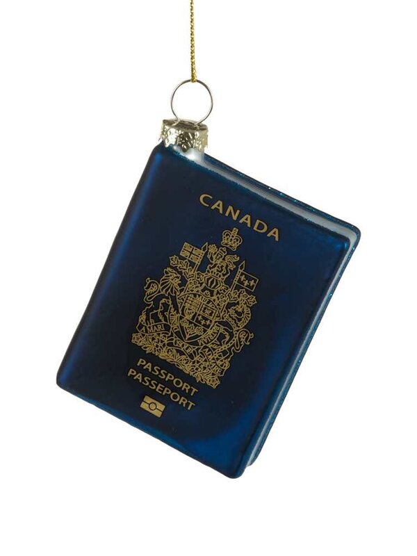 Christmas Traditions 3.5" CANADA PASSPORT ORN