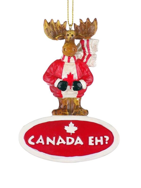 Christmas Traditions 4.5" CANADA EH? MOOSE ORN