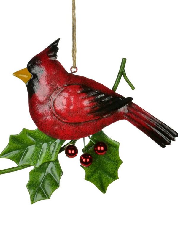Christmas Traditions Cardinal 5" avec houx et baies