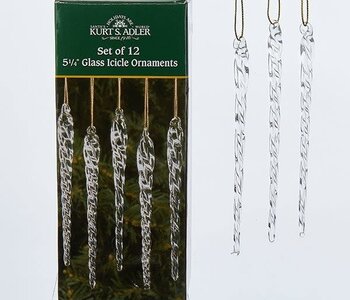 Glaçons Torsade en verre 5.25" Ens.12