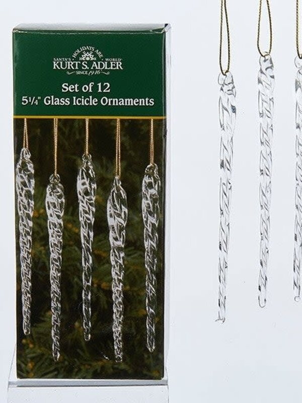Glaçons Torsade en verre 5.25" Ens.12