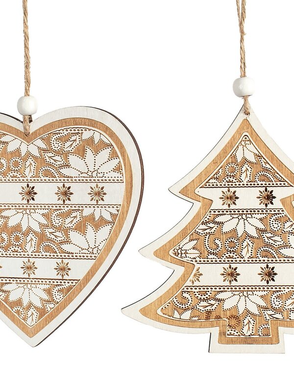 Orn. Scandinave Coeur/Étoile Ass.2