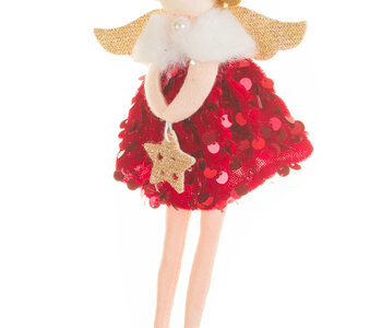 Orn. Ange Rouge/or velour 7"