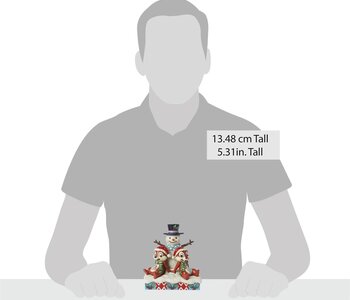 Chip and Dale with Snowman - Disney Traditions