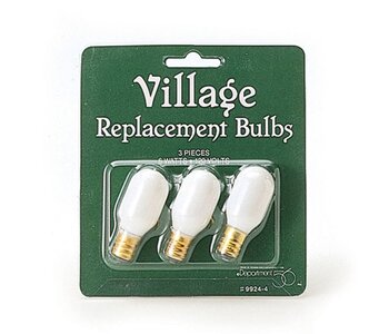Replacement Light Bulb 120V - Set of 3  for village pieces, 56.99244