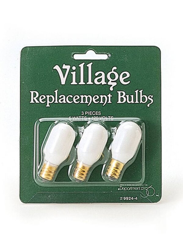 Replacement Light Bulb 120V - Set of 3  for village pieces, 56.99244