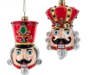 4.5"GLS NUTCRACKR/KING HEAD ORNS 2A