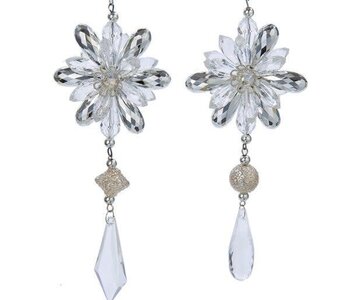 6.1"ACRYLC CLR/SILV JEWELRY ORN 2A