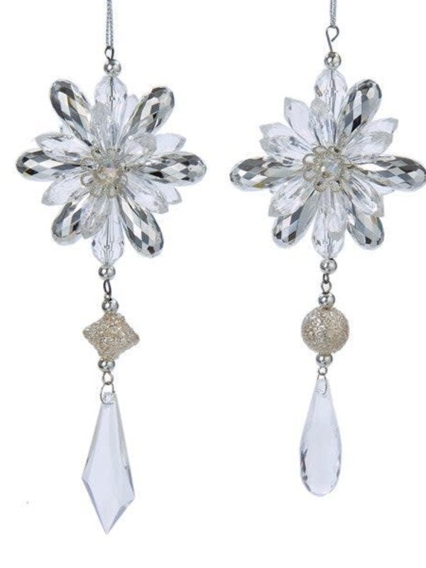 6.1"ACRYLC CLR/SILV JEWELRY ORN 2A