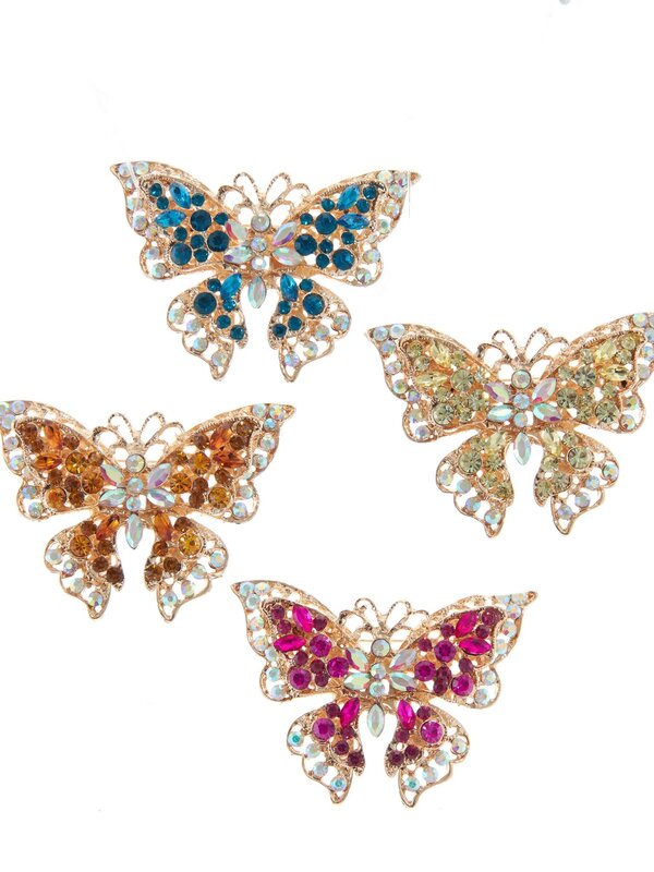 2.95"METAL/GEMSTONE BUTTRFLY ORN 4A