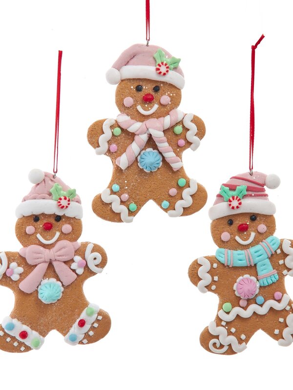 5"PASTEL GINGERBREAD MAN ORN 3/A