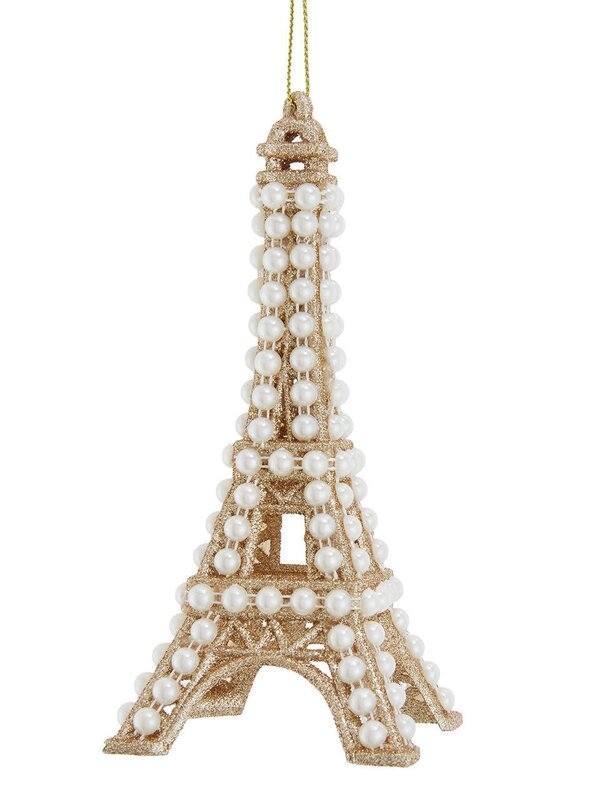 5.5"PLSTC IV/GO EIFFEL TOWER ORN