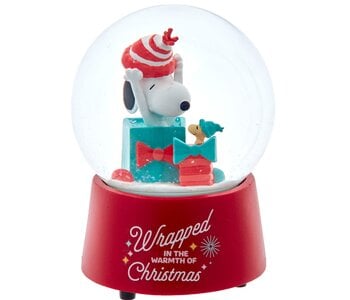 100MM MSCL SNOOPY W/PRESENTS WTRGLB