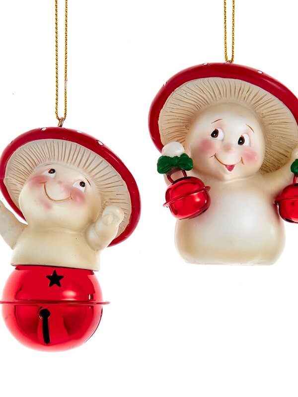 3"RES MLM W/RED JINGLE BELL ORN 2/A