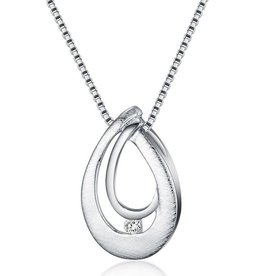 Teardrop Diamond Necklace 18"