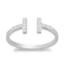 Double Bar CZ Ring