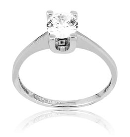 6mm CZ Solitaire Ring