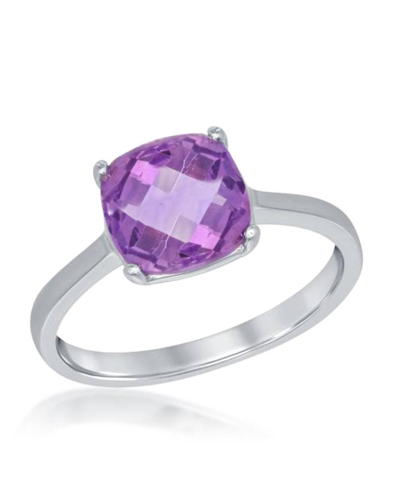 Cushion Amethyst Ring