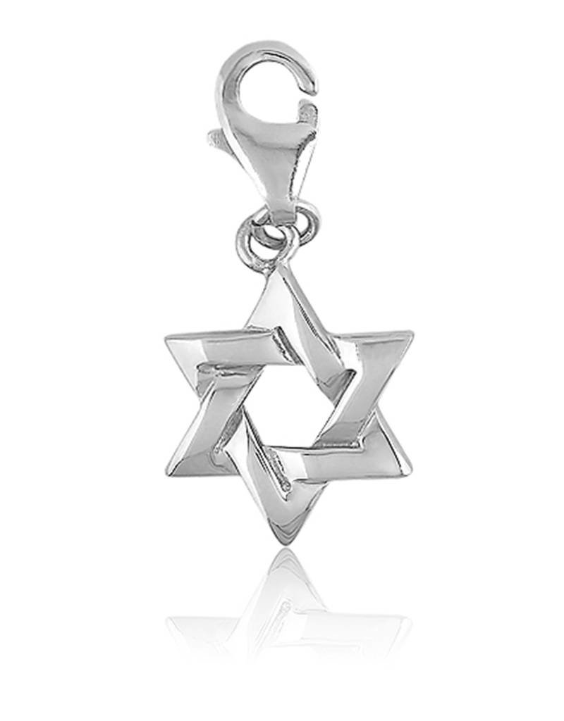 Star of David with Spring Ring Clasp Charm 14mm