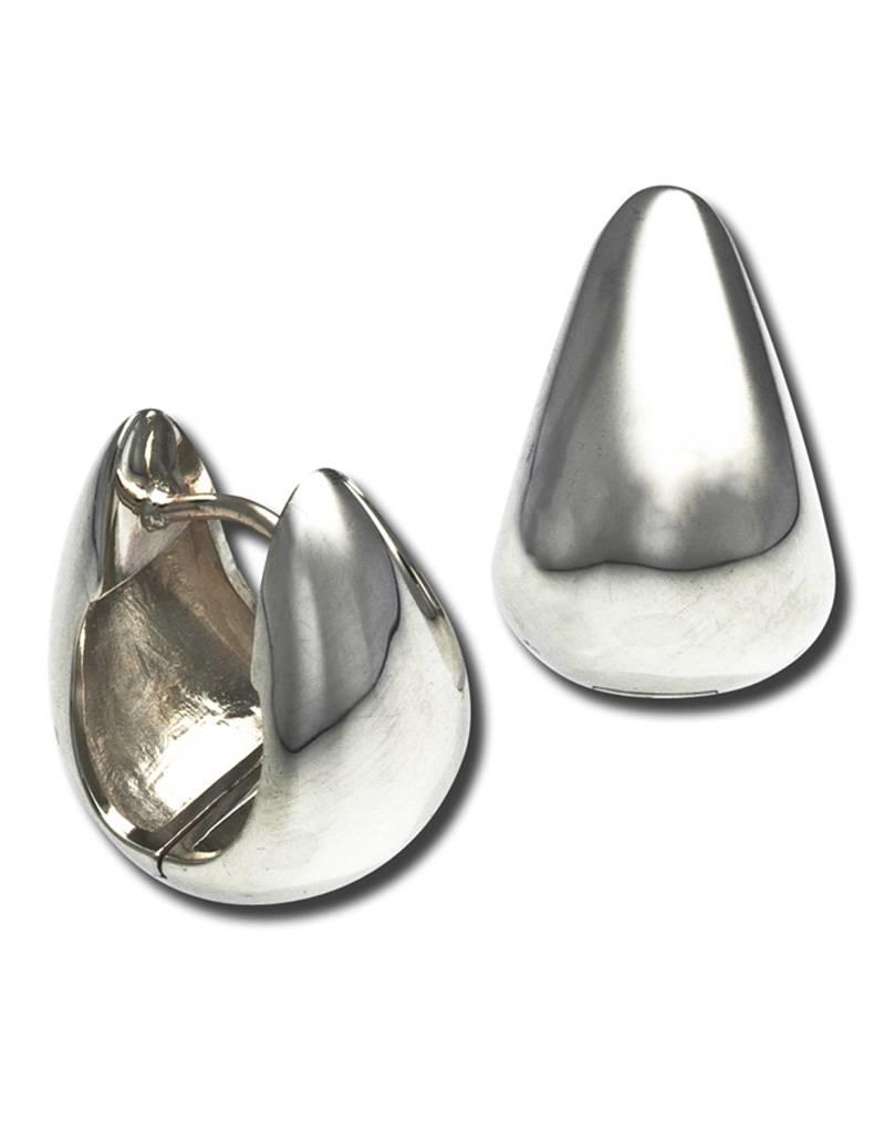 ZINA Zina Sterling Silver Teardrop Hinged Hoop Earrings 20mm