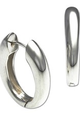 ZINA Zina Sterling Silver Oval Hinged Hoop Earrings 24mm