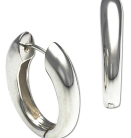ZINA Oval Hinged Hoop Earrings 24mm