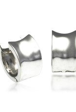 ZINA Zina Sterling Silver Concave Huggie Earrings 15mm