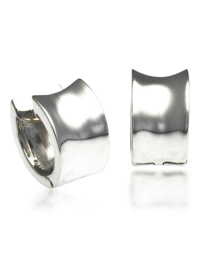 ZINA Zina Sterling Silver Concave Huggie Earrings 15mm