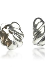 ZINA Zina Sterling Silver Rope Twist Huggie Earrings 14mm