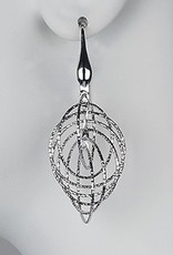 Sterling Silver Multi Ring Dangle Earrings 38mm