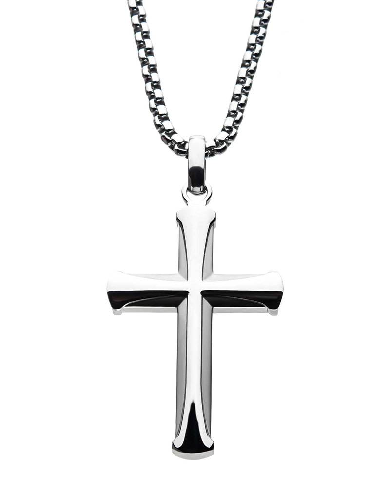 Men's Stainless Steel Apostle Cross Necklace 24